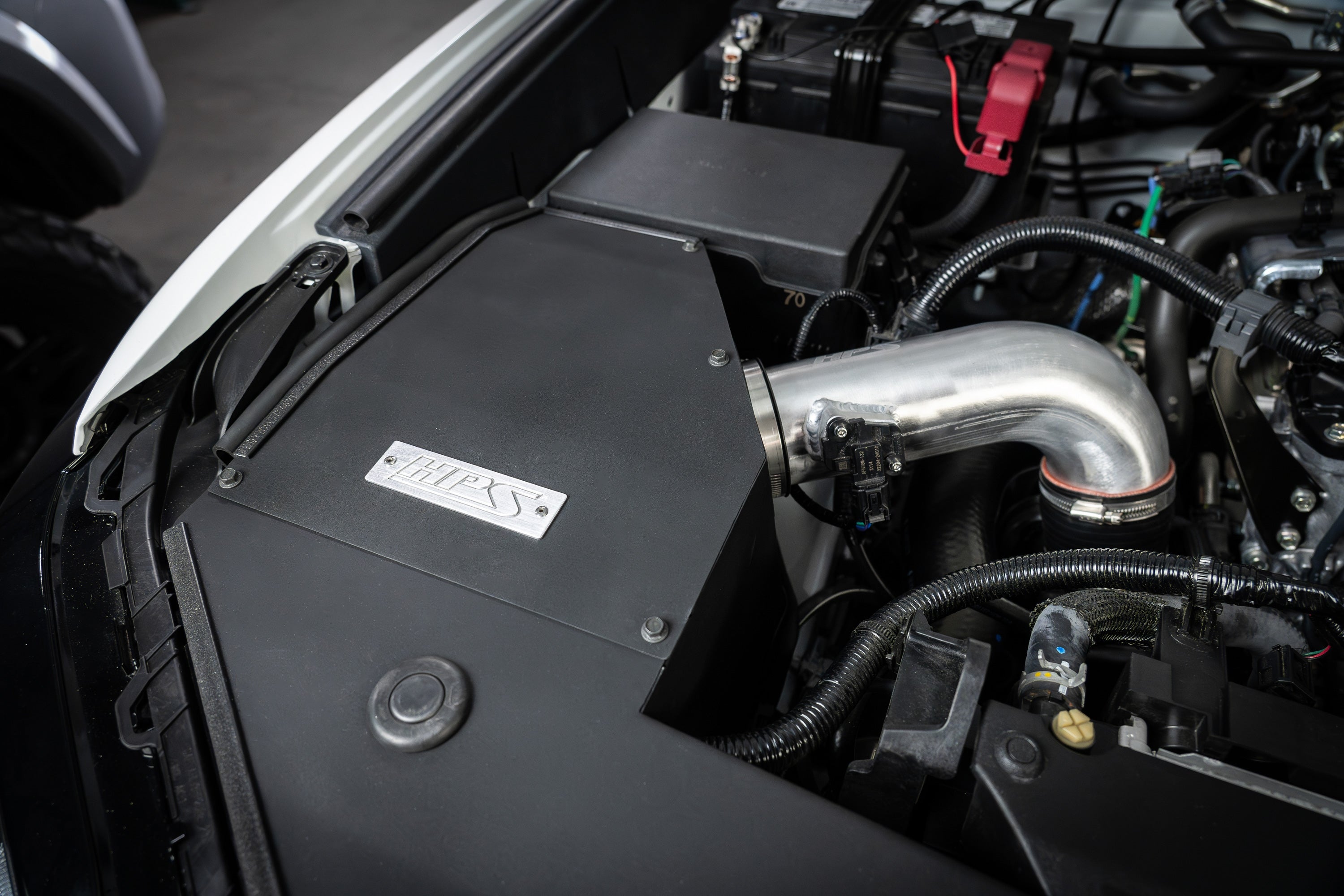 HPS Performance Air Intake Kit with Heat Shield, Polished, 827-779P