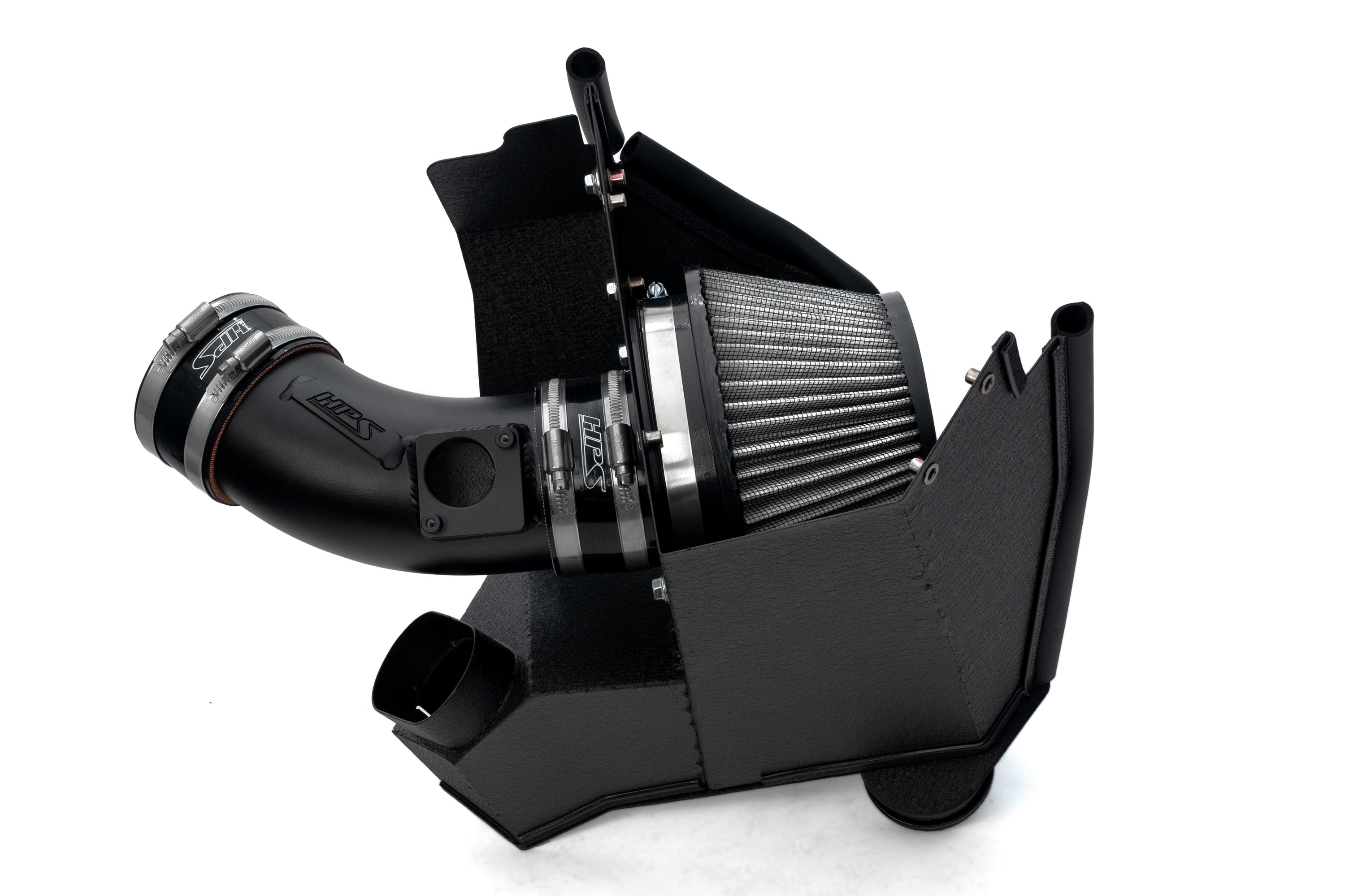 HPS Performance Air Intake Kit with Heat Shield, Black, 827-783WB