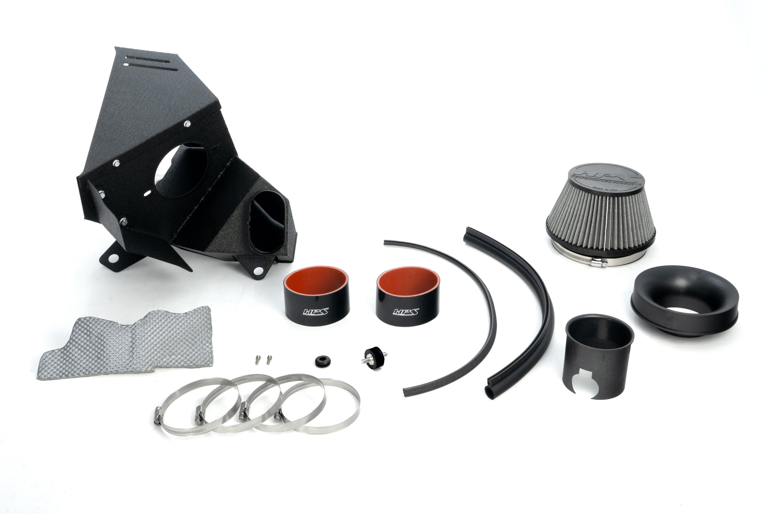 HPS Performance Air Intake Kit with Heat Shield, Black, 827-783WB