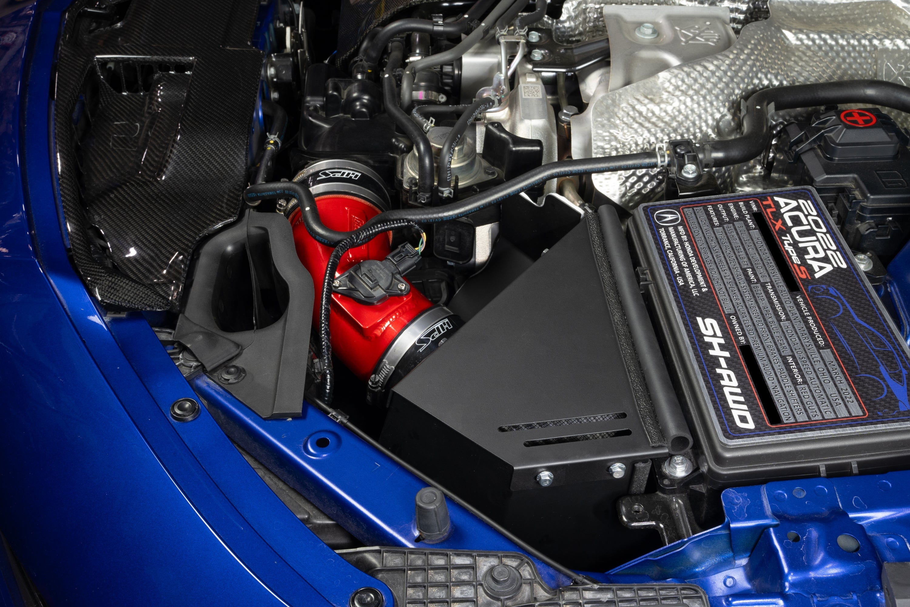 HPS Performance Air Intake Kit with Heat Shield, Black, 827-783WB