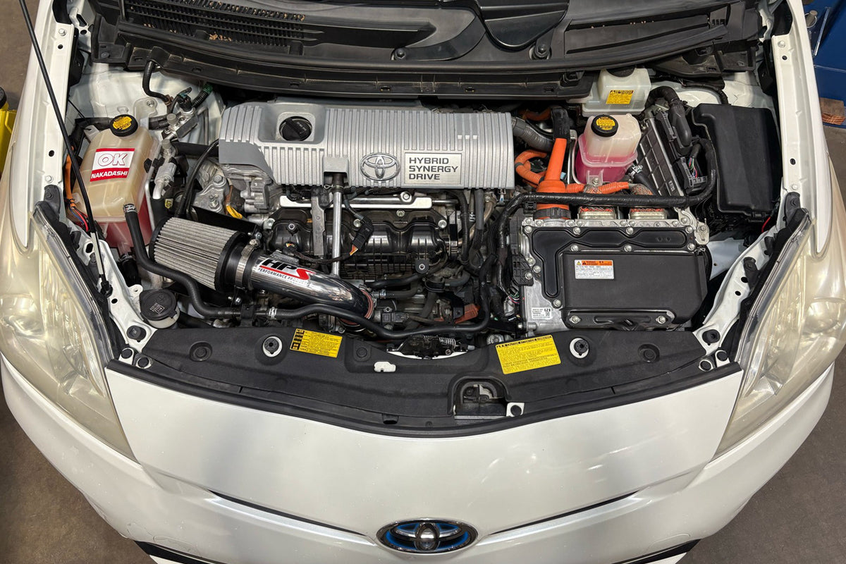 HPS Performance Air Intake Kit with Heat Shield (Polished) - Toyota Prius / Toyota Prius V / Toyota Prius Plug-In - (2010-2015 / 2012-2017 / 2012-2015)