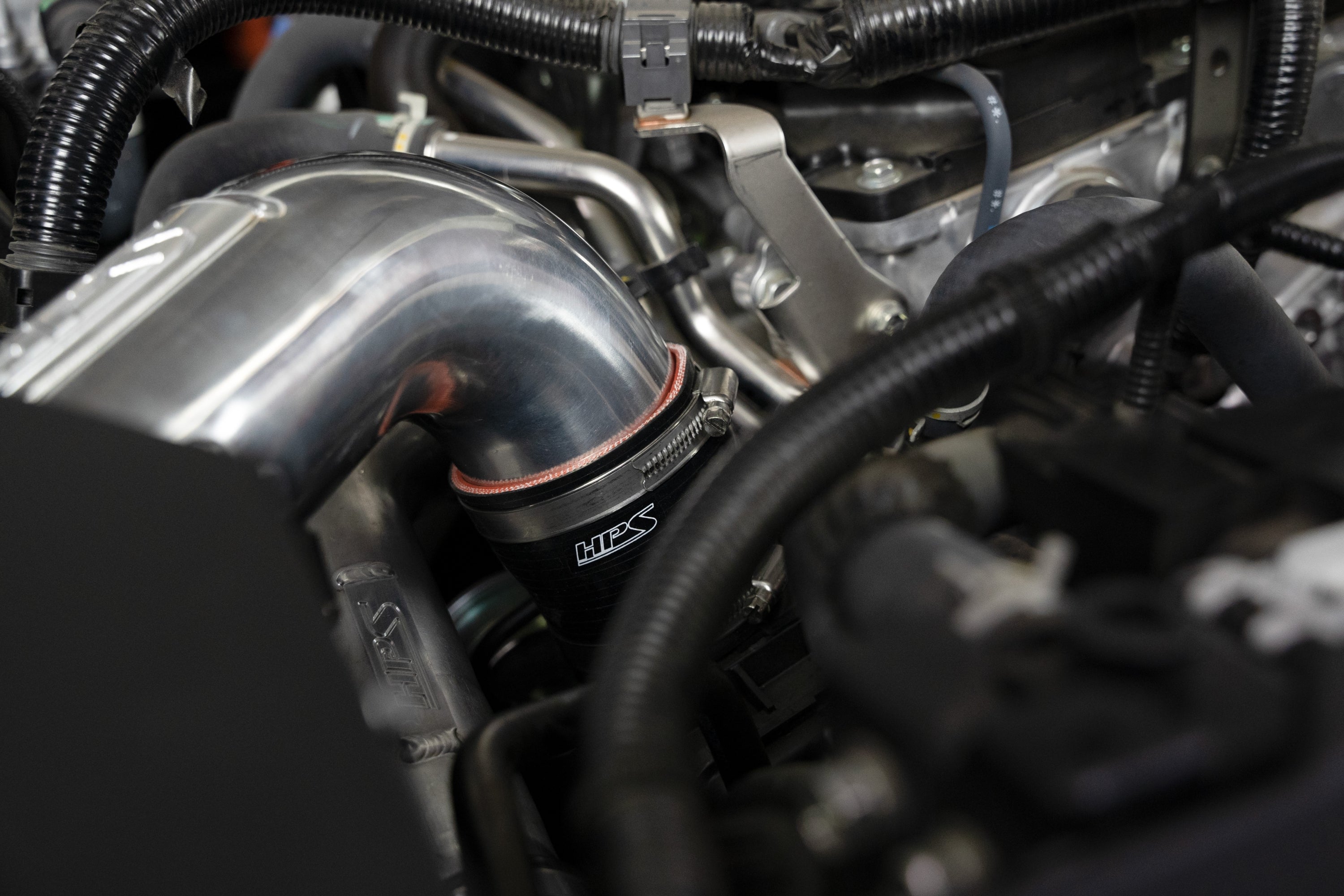 HPS Performance Air Intake Kit with Heat Shield, Polished, 827-786P