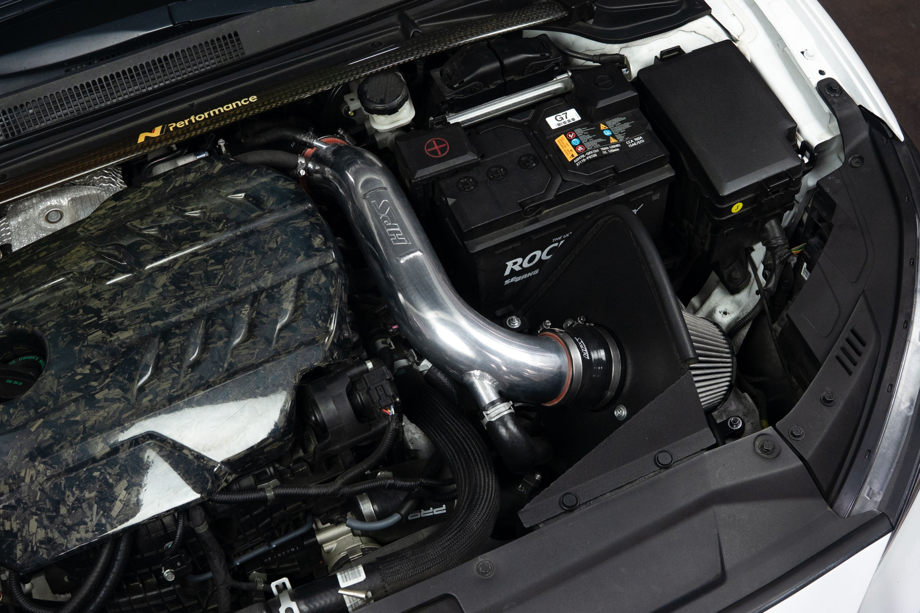 HPS Performance Blue Air Intake Kit with Heat shield and Turbo Inlet, 827-797BL