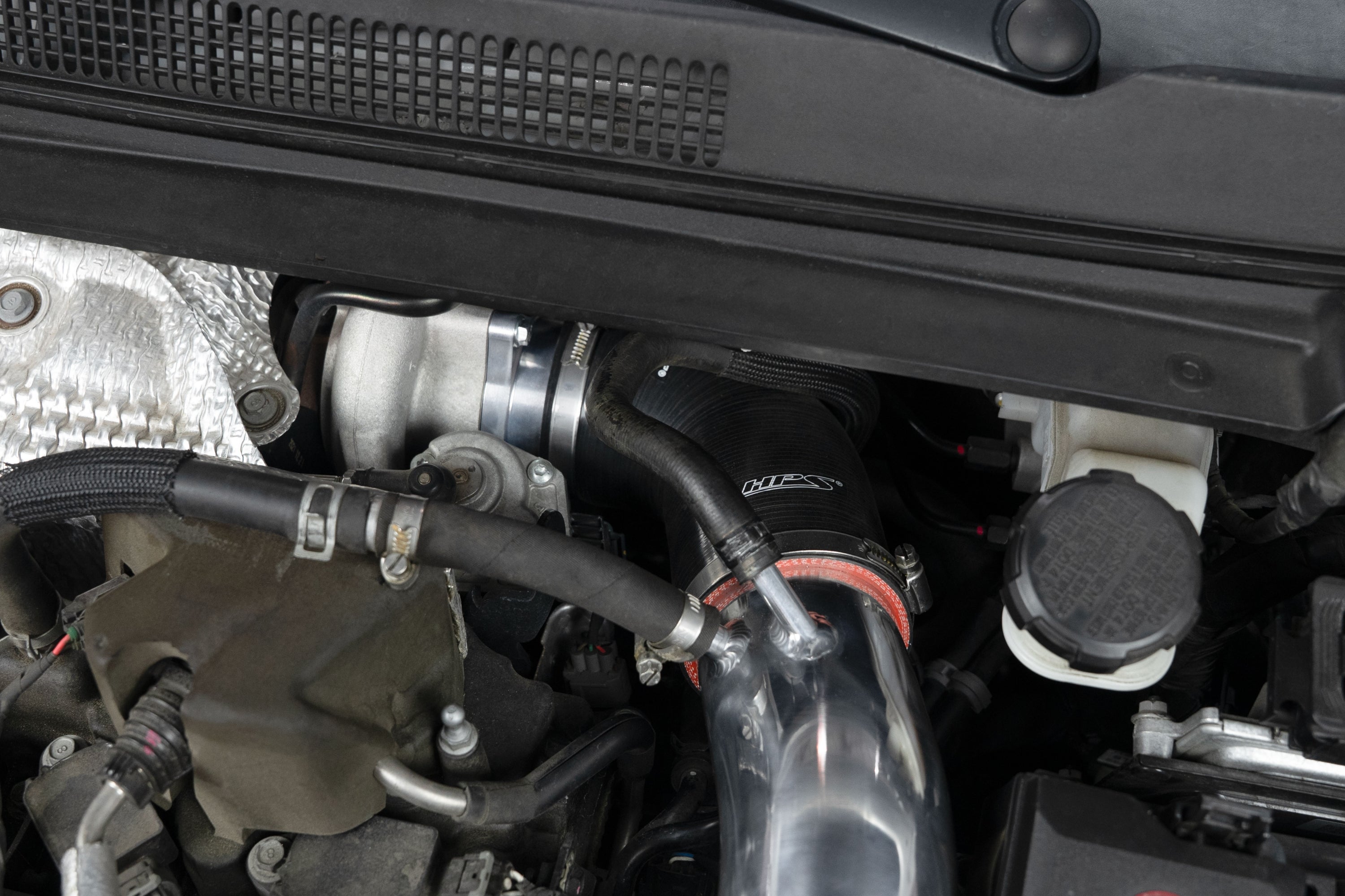 HPS Performance Red Air Intake Kit with Heat shield and Turbo Inlet, 827-797R