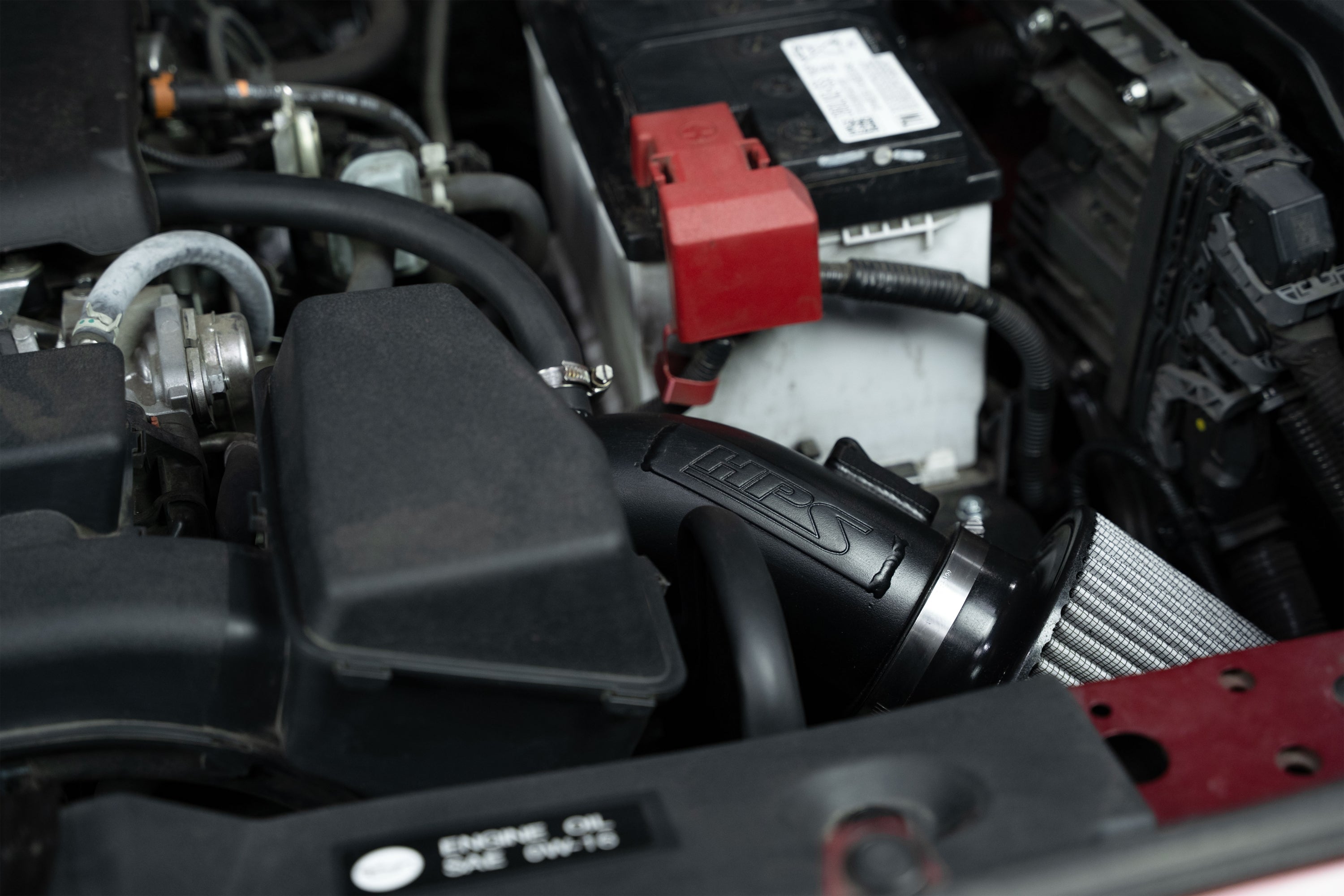 HPS Performance Air Intake Kit with Heat shield, Black, 827-798WB