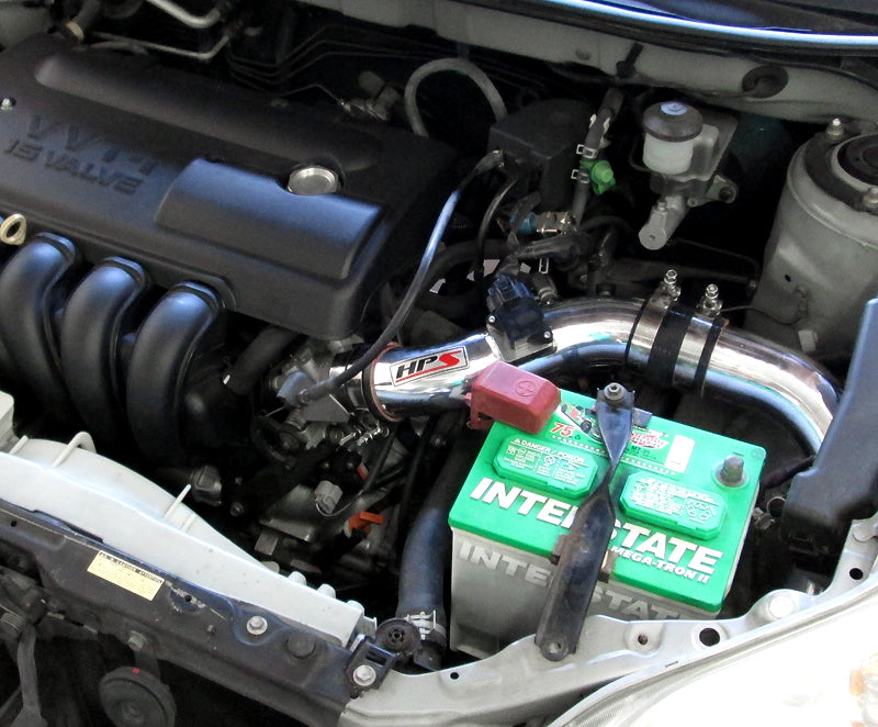 HPS Performance Cold Air Intake Kit (Polished) - Pontiac Vibe 1ZZ-FE / Toyota Corolla 1ZZ-FE / Toyota Matrix XR 1ZZ-FE - (2003-2004)