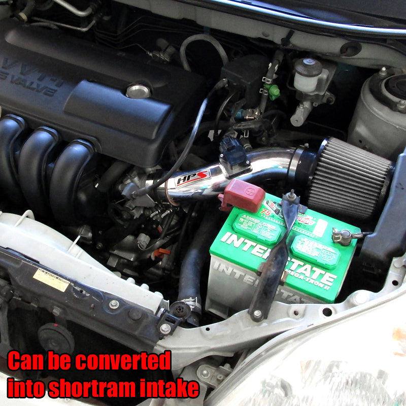 HPS Performance Cold Air Intake Kit (Polished) - Pontiac Vibe 1ZZ-FE / Toyota Corolla 1ZZ-FE / Toyota Matrix XR 1ZZ-FE - (2003-2004)