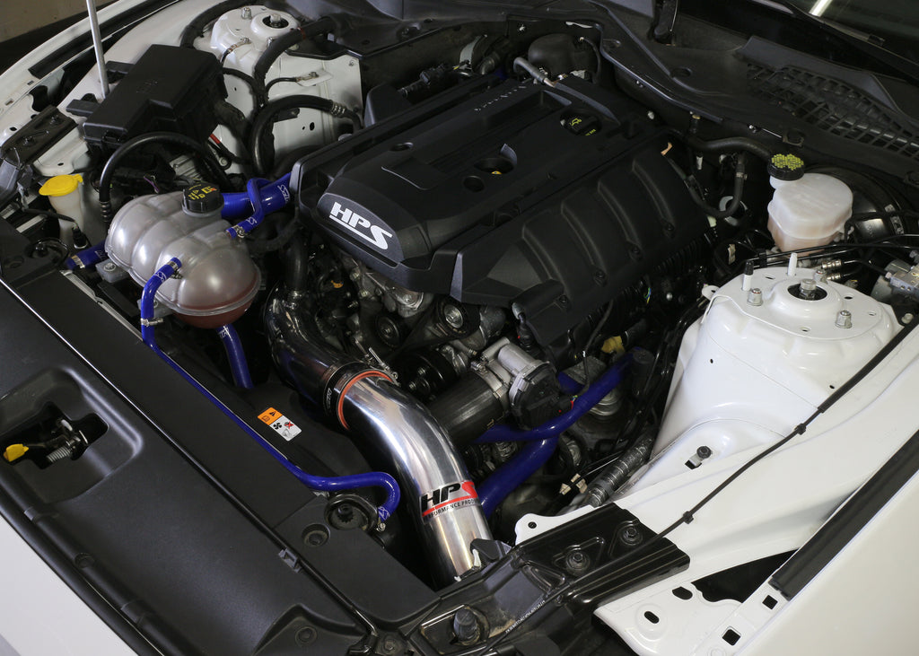 HPS Performance Cold Air Intake Kit (Polished) - Ford Mustang Ecoboost . / Ford Mustang Ecoboost - (2015-2017 / 2015-2020)