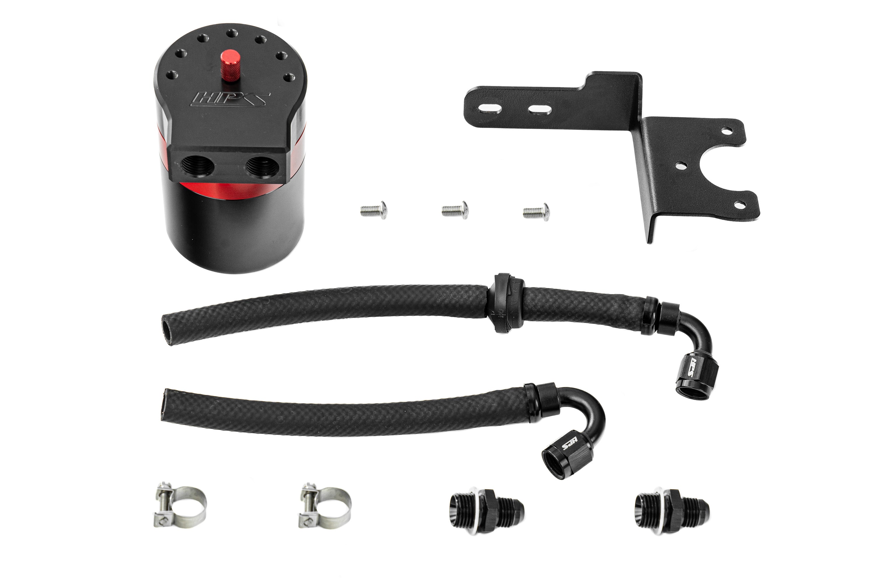 HPS Performance Billet Aluminum Oil Catch Can Kit - Honda Civic Type R / Honda Civic Type R / Acura Integra Type S - (2017-2021 / 2023-2024 / 2024)