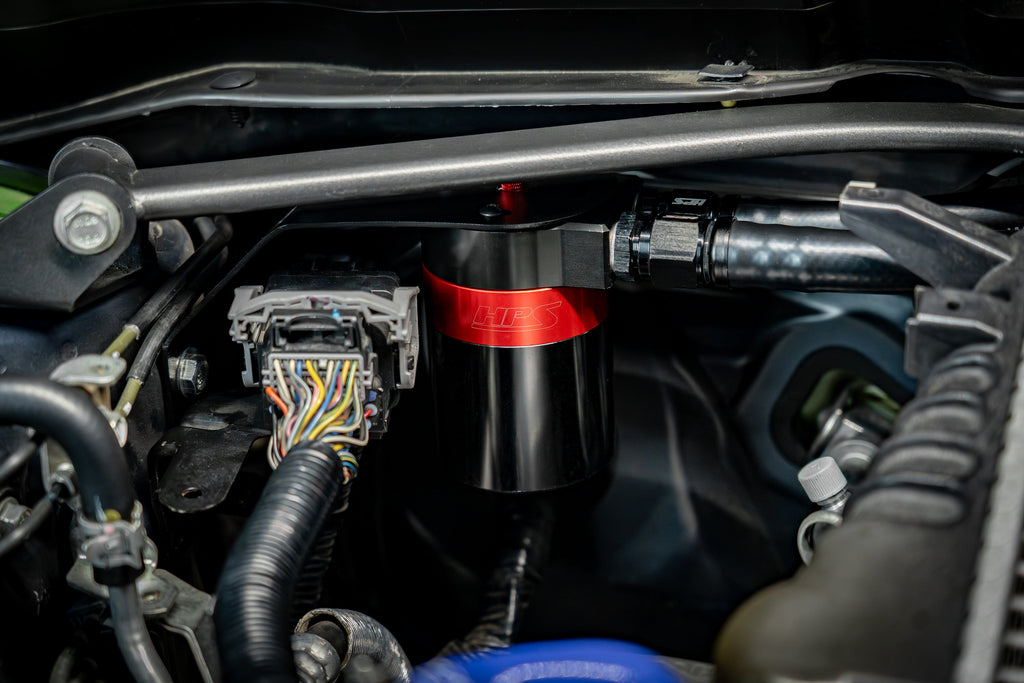 HPS Performance Billet Aluminum Oil Catch Can Kit - Subaru WRX / Subaru 2.5GT - (2008-2014)