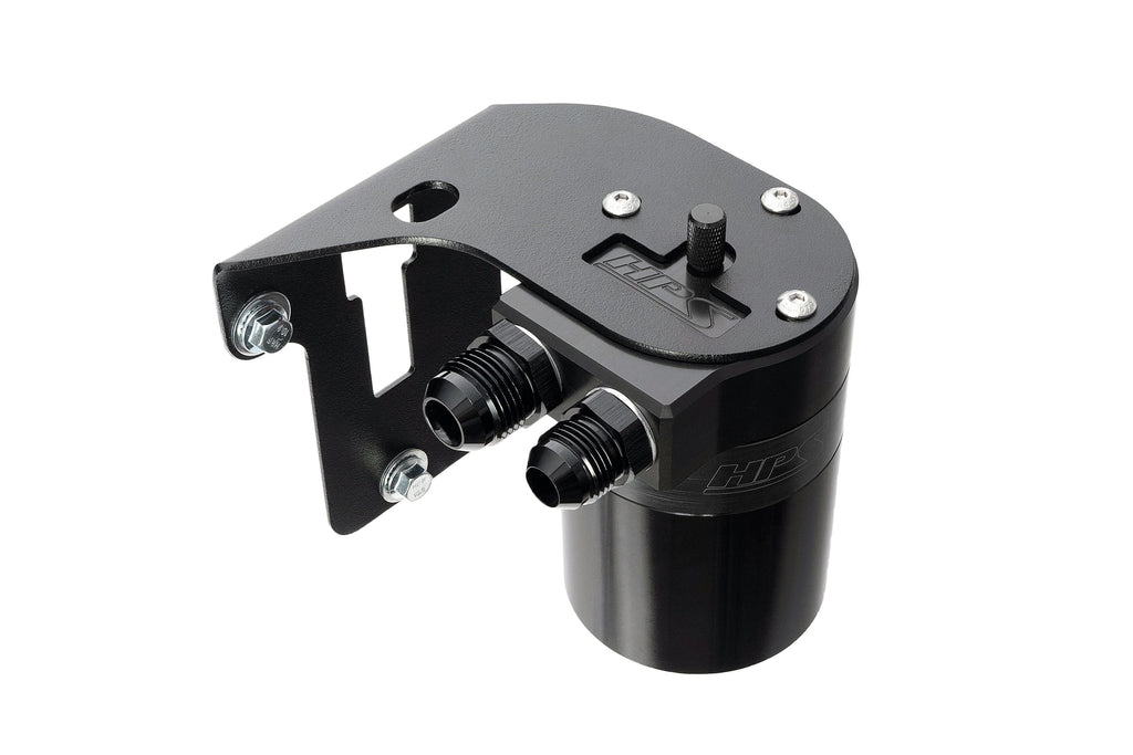 HPS Performance Billet Aluminum Oil Catch Can Kit, Black, 860-007WB