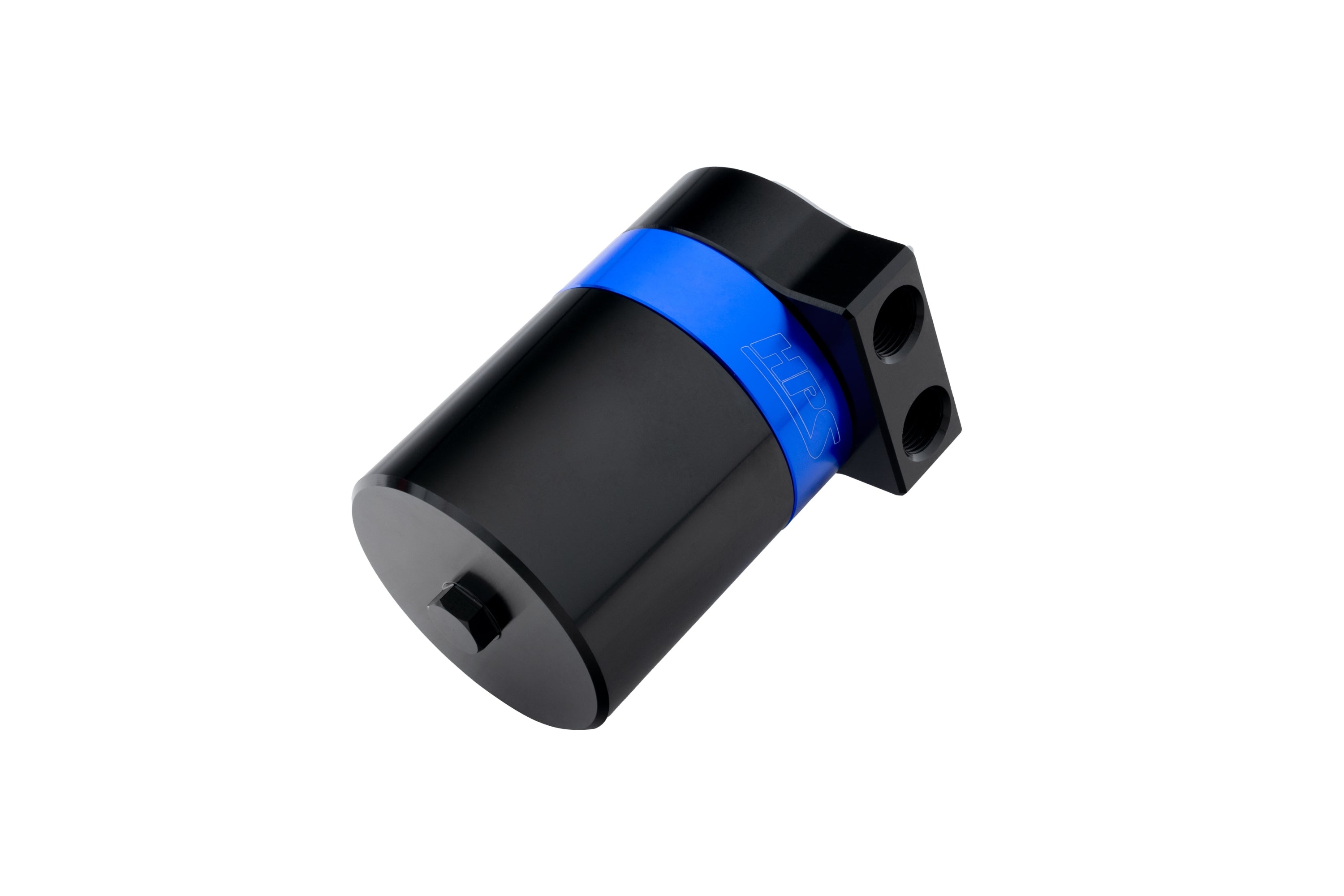 HPS Performance Billet Aluminum Oil Catch Can Kit, Blue, 860-008BL
