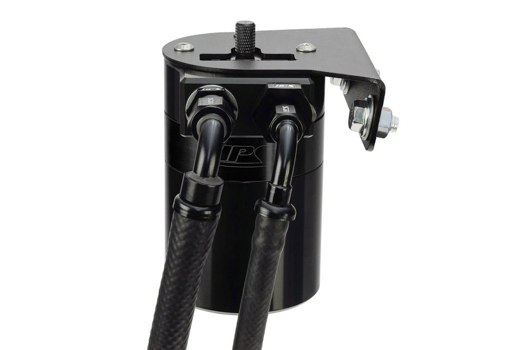 HPS Performance Billet Aluminum Oil Catch Can Kit, Black, 860-010WB
