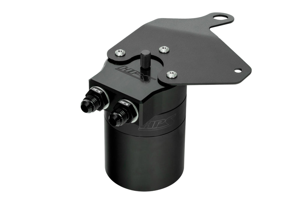 HPS Performance Billet Aluminum Oil Catch Can Kit Black 860-011WB