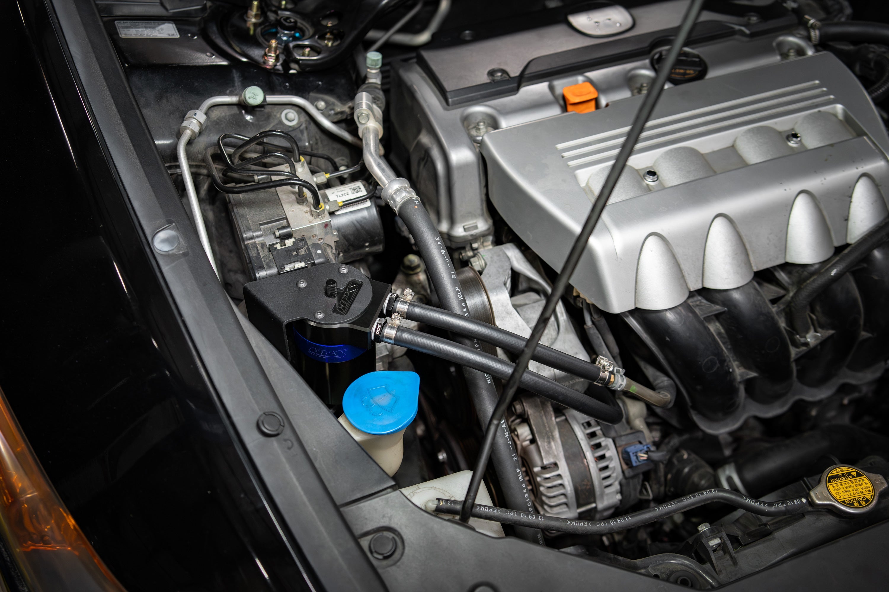 HPS Performance Billet Aluminum Oil Catch Can Kit, Blue, 860-013BL