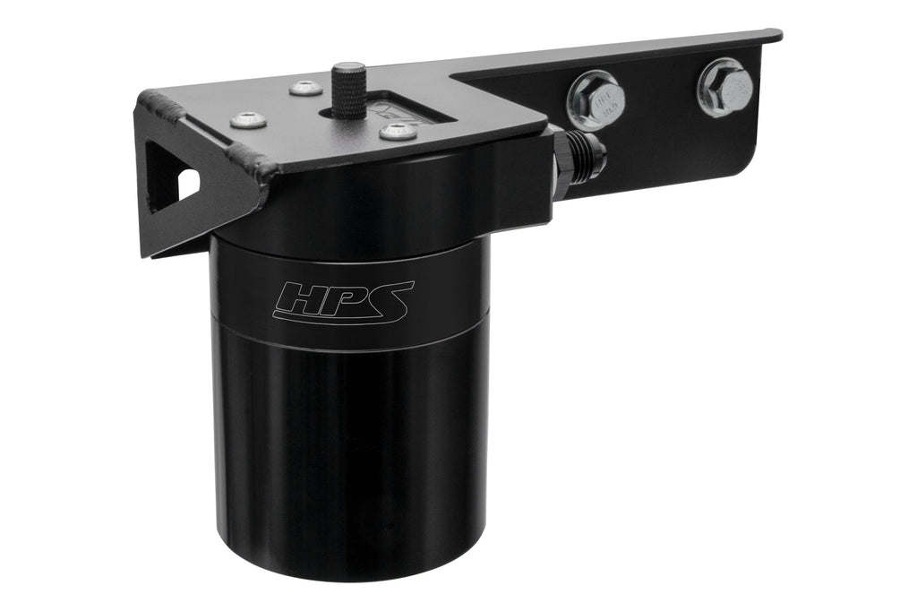 HPS Performance Billet Aluminum Oil Catch Can Kit, Black, 860-018WB