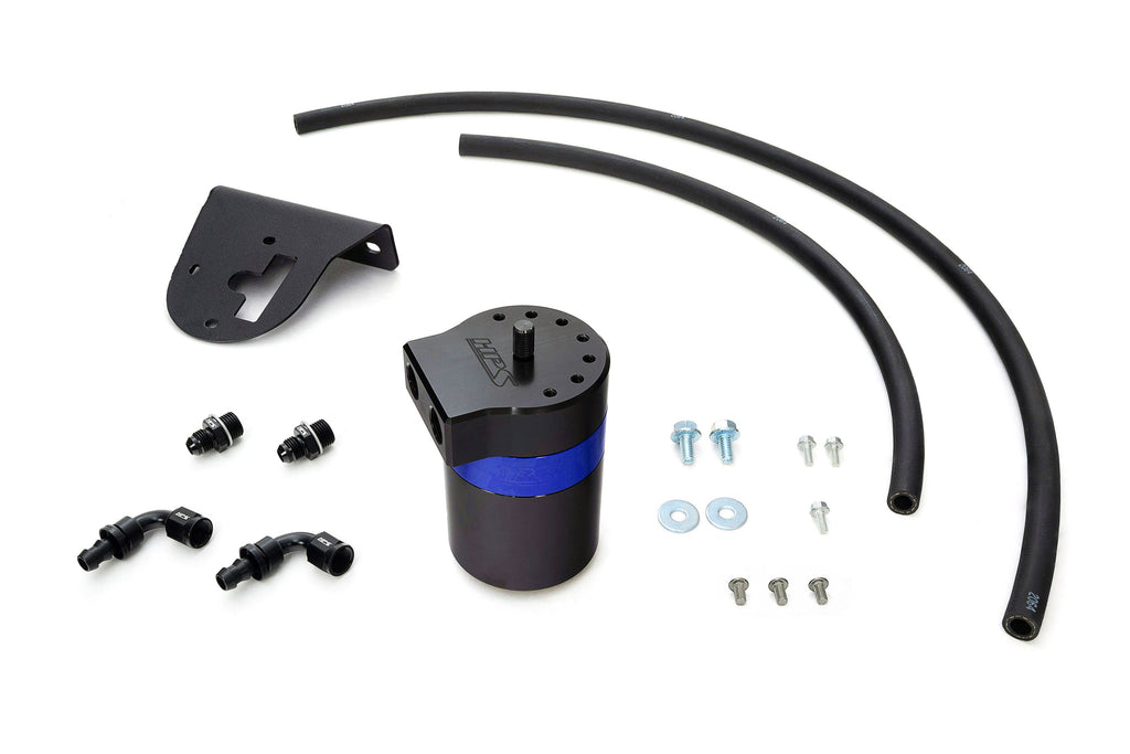 HPS Performance Billet Aluminum Oil Catch Can Kit (Blue) - Lexus GX470 - (2003-2009)