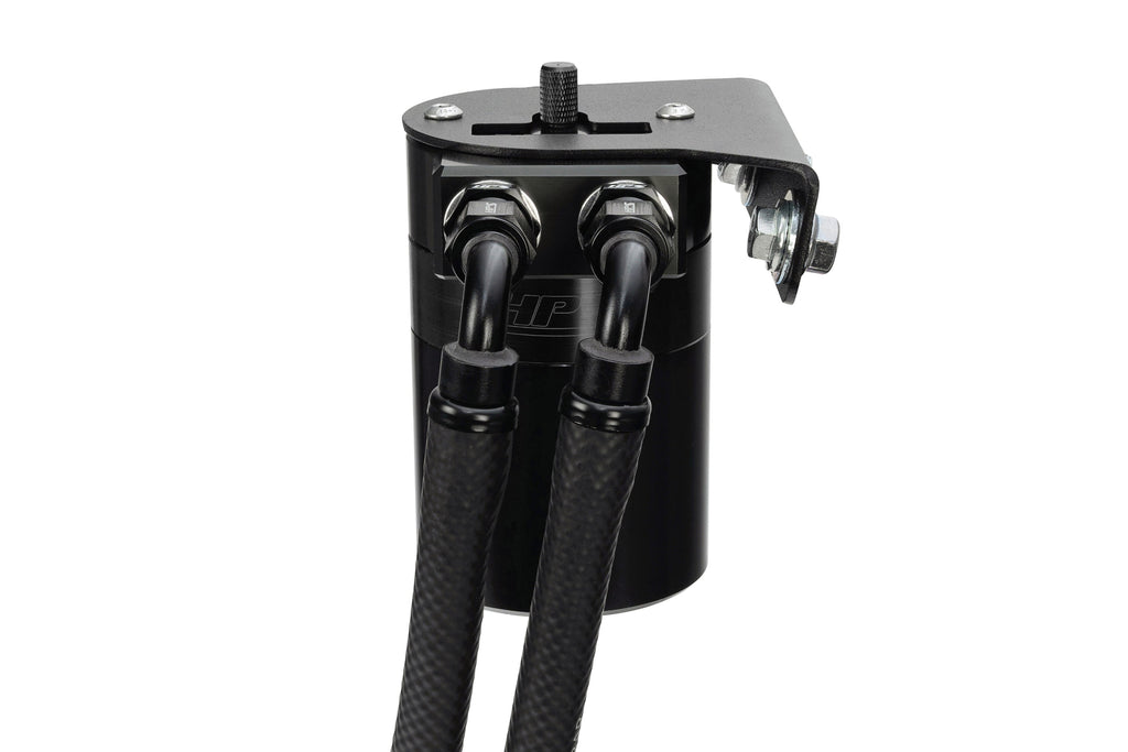 HPS Performance Billet Aluminum Oil Catch Can Kit, Black, 860-019WB