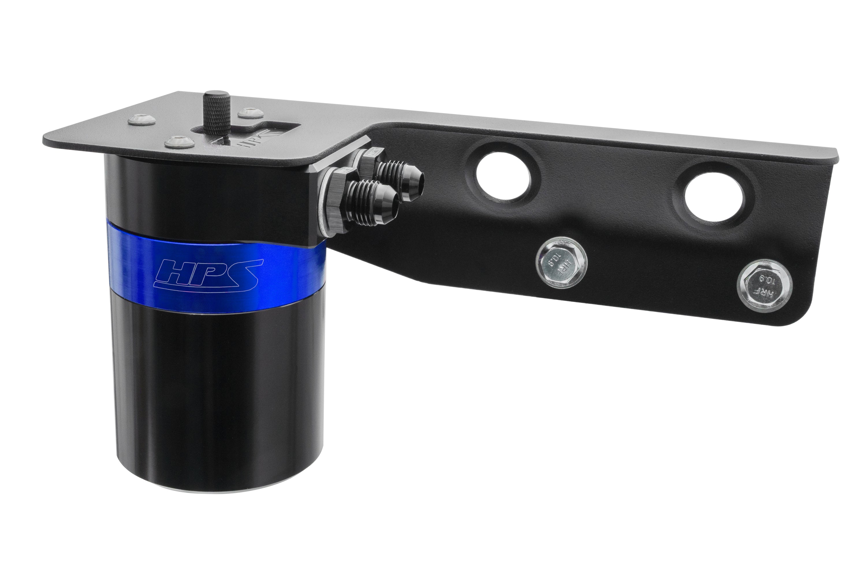 HPS Performance Billet Aluminum Oil Catch Can Kit, Blue, 860-021BL