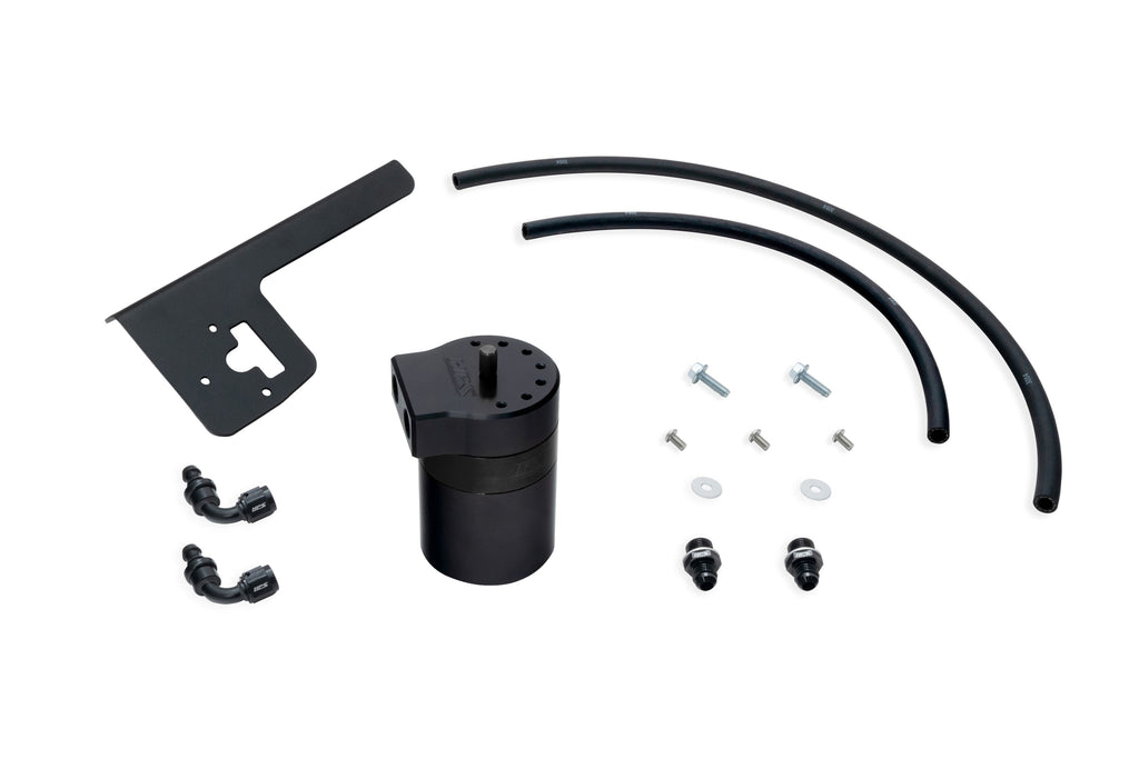 HPS Performance Billet Aluminum Oil Catch Can Kit, Black, 860-021WB