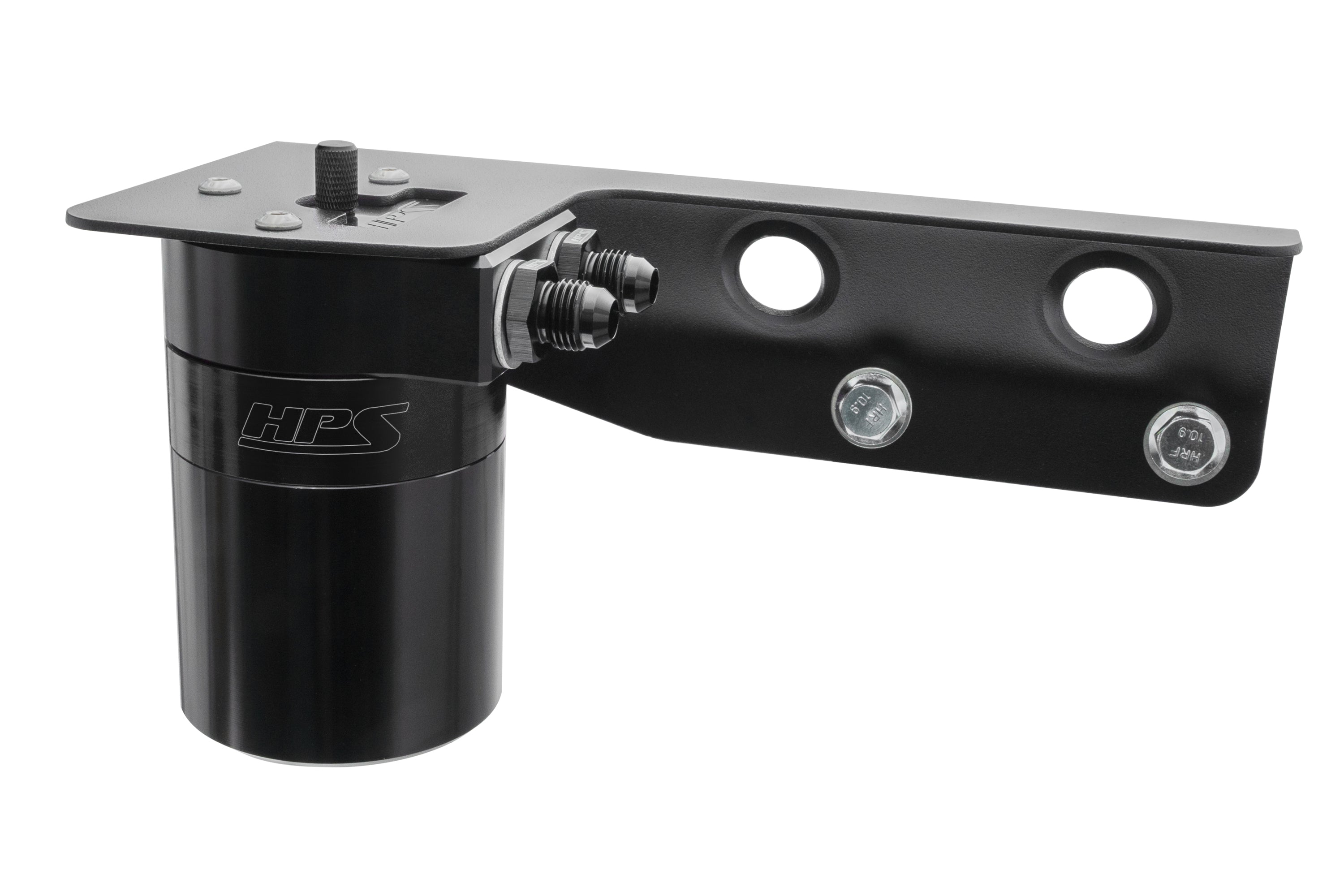 HPS Performance Billet Aluminum Oil Catch Can Kit, Black, 860-021WB