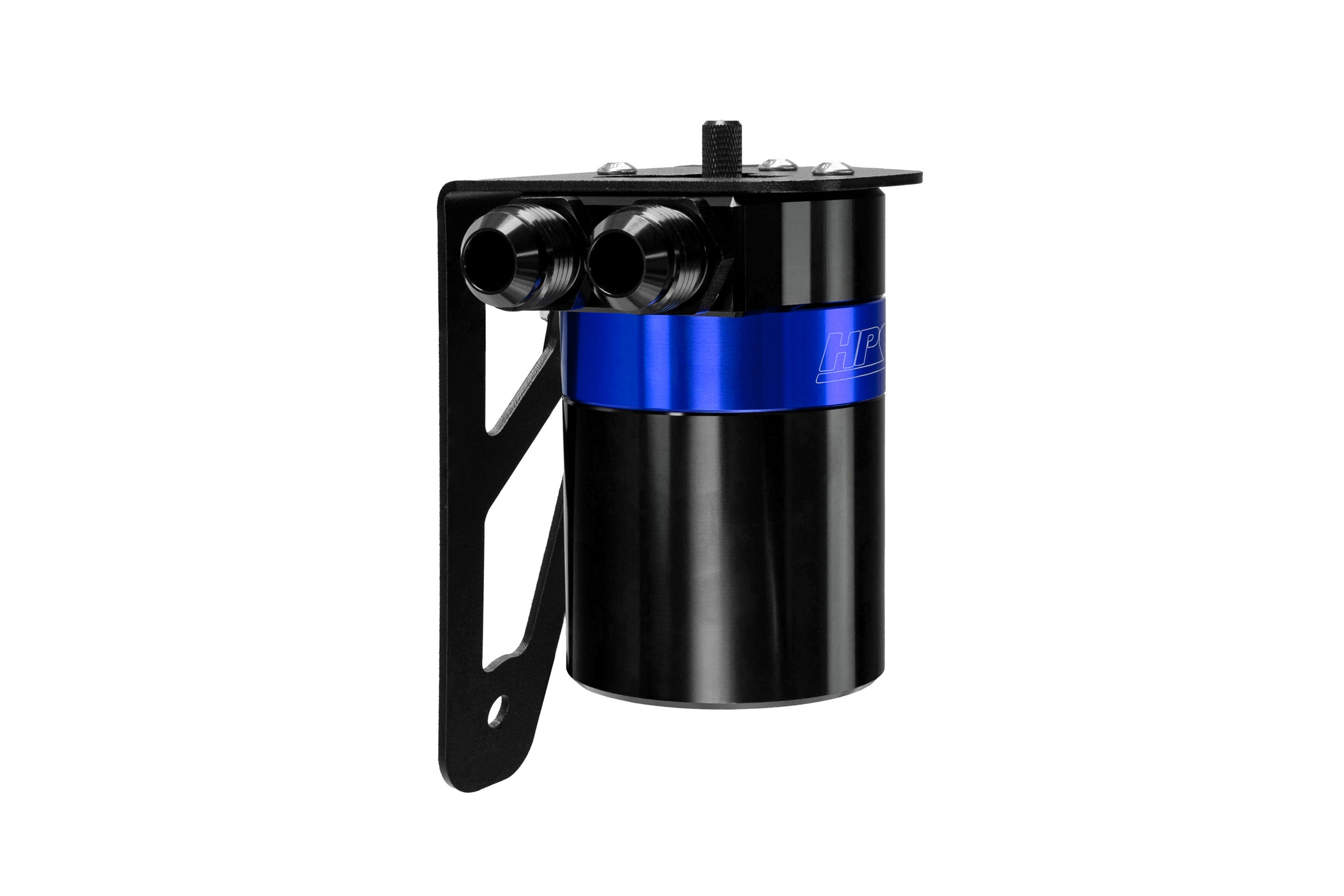 HPS Performance Billet Aluminum Oil Catch Can Kit, Blue, 860-023BL