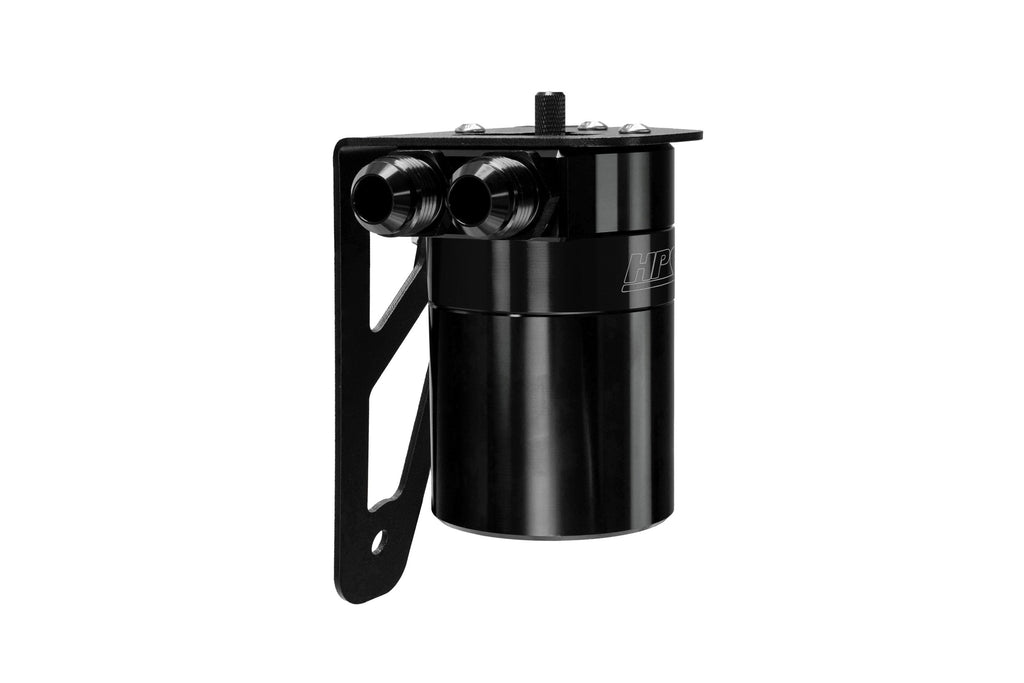 HPS Performance Billet Aluminum Oil Catch Can Kit, Black, 860-023WB