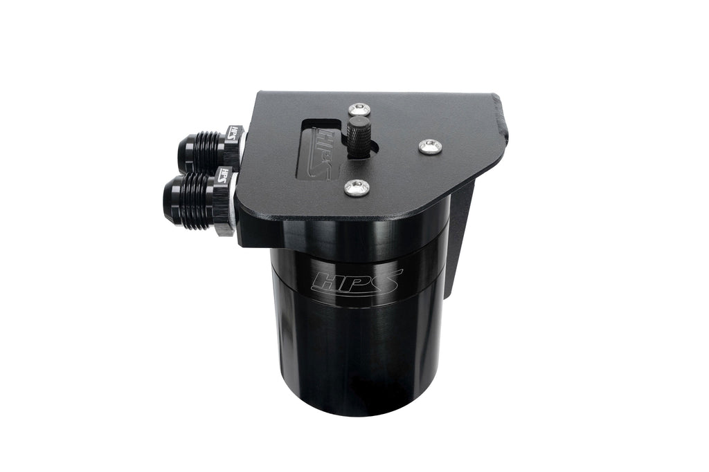 HPS Performance Billet Aluminum Oil Catch Can Kit, Black, 860-023WB