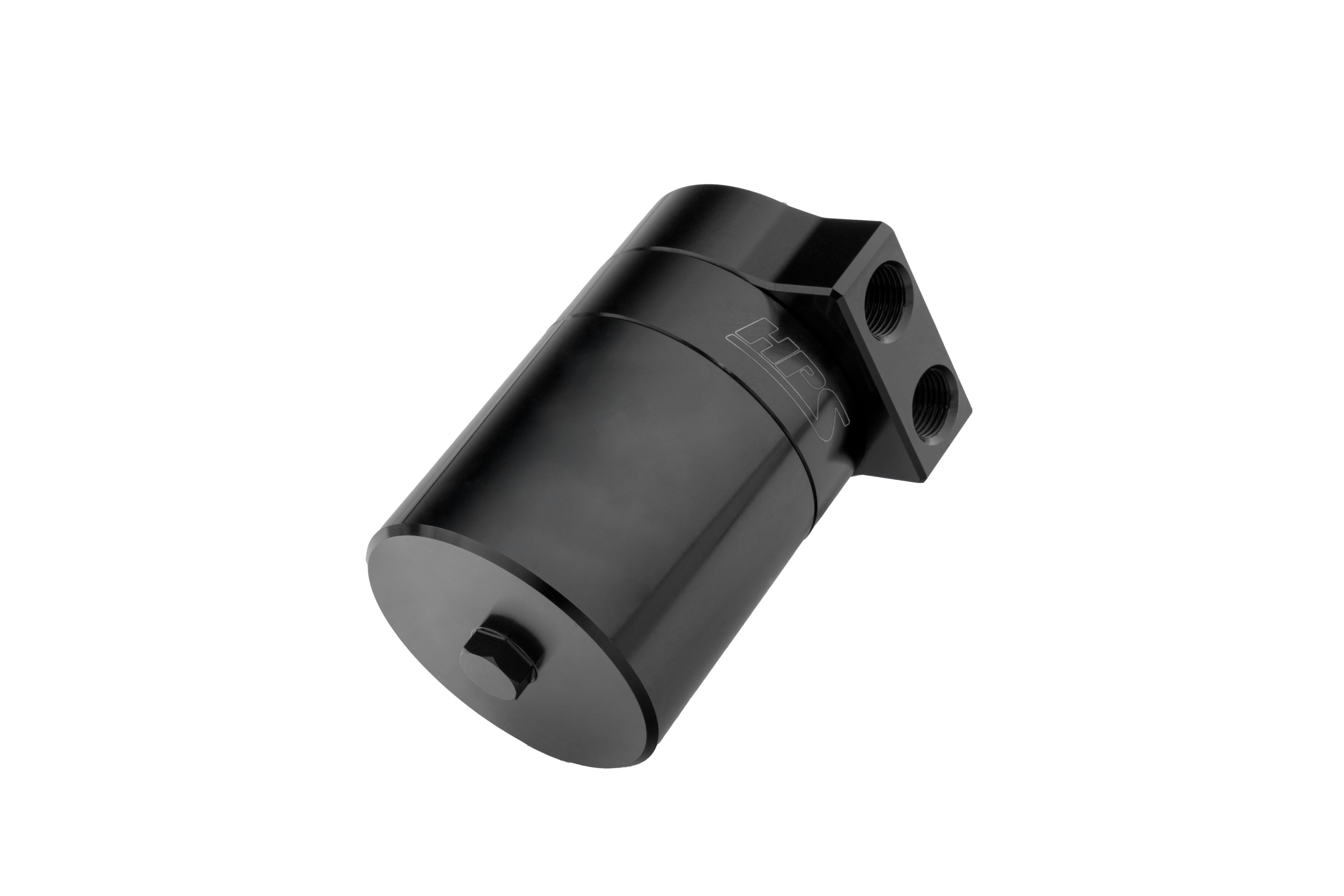 HPS Performance Billet Aluminum Oil Catch Can Kit, Black, 860-025WB