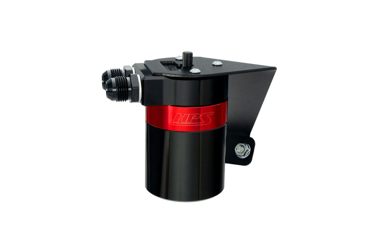 HPS Performance Billet Aluminum Oil Catch Can Kit Red 860-026