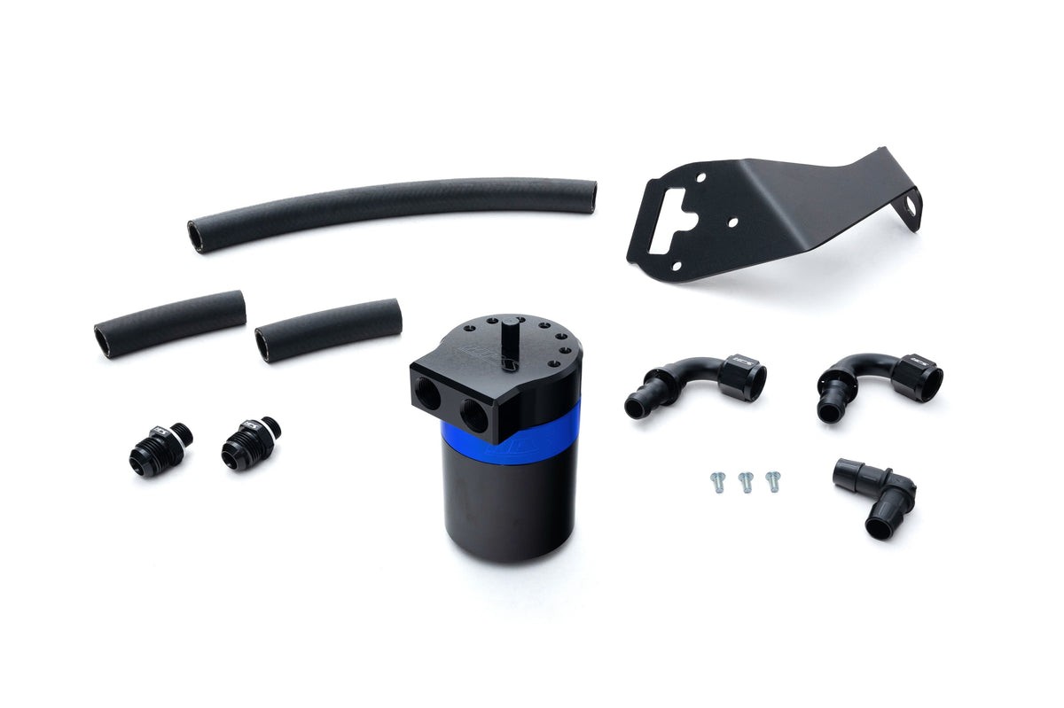 HPS Performance Billet Aluminum Oil Catch Can Kit (Blue) - Subaru BRZ / Toyota GR86 - (2022-2026)