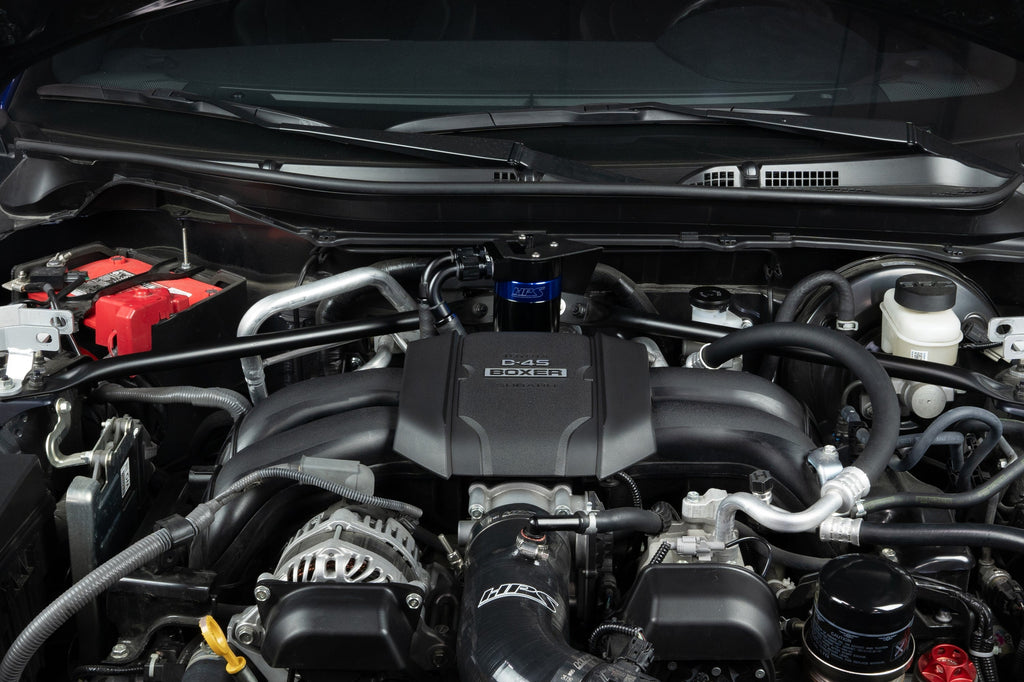 HPS Performance Billet Aluminum Oil Catch Can Kit (Blue) - Subaru BRZ / Toyota GR86 - (2022-2026)