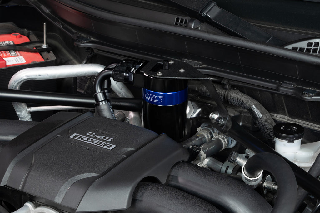 HPS Performance Billet Aluminum Oil Catch Can Kit (Blue) - Subaru BRZ / Toyota GR86 - (2022-2026)