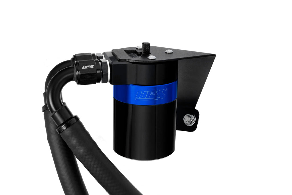 HPS Performance Billet Aluminum Oil Catch Can Kit (Blue) - Subaru BRZ / Toyota GR86 - (2022-2026)