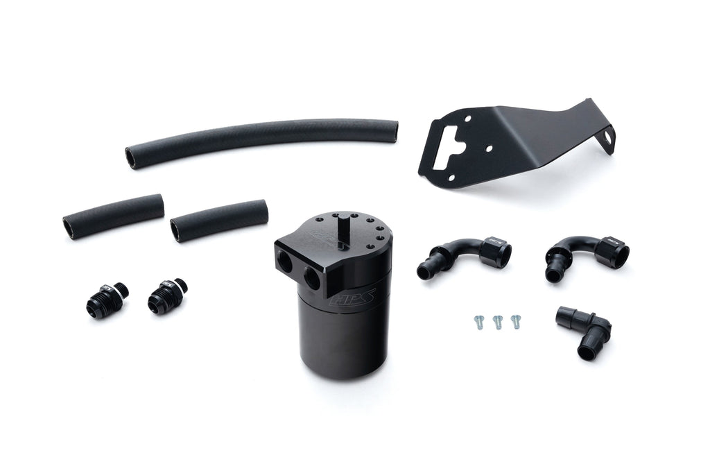 HPS Performance Billet Aluminum Oil Catch Can Kit (Black) - Subaru BRZ / Toyota GR86 - (2022-2026)