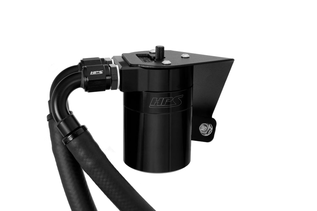HPS Performance Billet Aluminum Oil Catch Can Kit (Black) - Subaru BRZ / Toyota GR86 - (2022-2026)