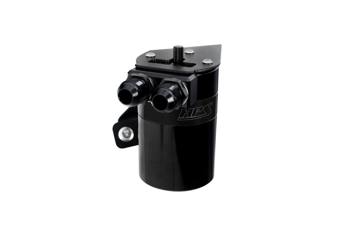 HPS Performance Billet Aluminum Oil Catch Can Kit (Black) - Subaru BRZ / Toyota GR86 - (2022-2026)