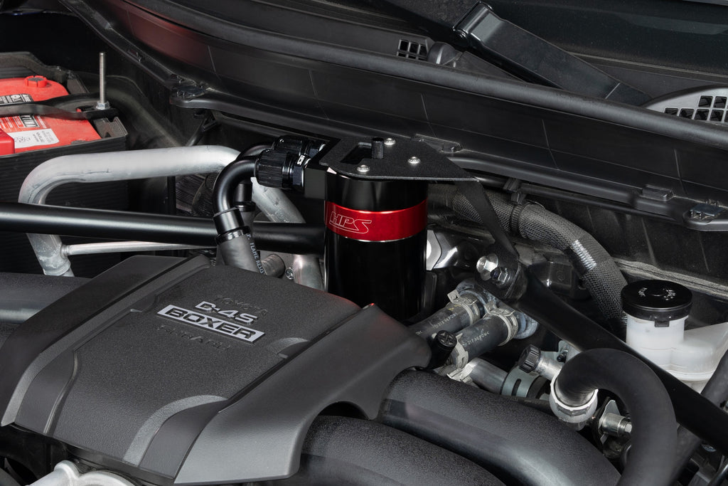 HPS Performance Billet Aluminum Oil Catch Can Kit (Red) - Subaru BRZ / Toyota GR86 - (2022-2026)