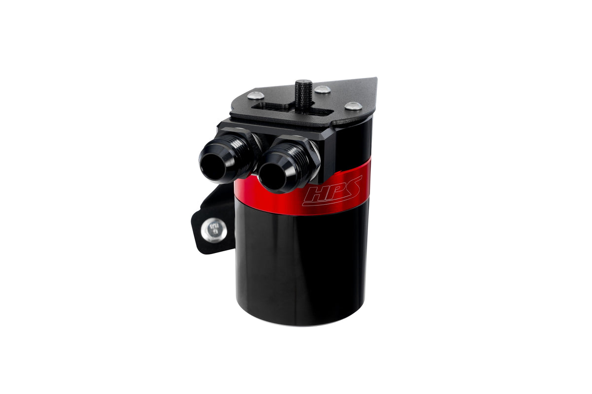 HPS Performance Billet Aluminum Oil Catch Can Kit (Red) - Subaru BRZ / Toyota GR86 - (2022-2026)