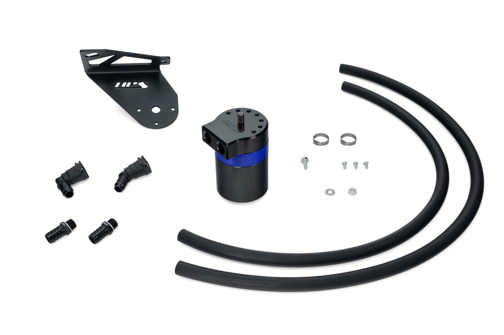 HPS Performance Billet Aluminum Oil Catch Can Kit, Blue, 860-028BL