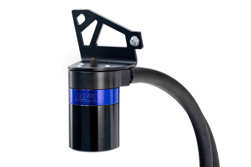 HPS Performance Billet Aluminum Oil Catch Can Kit, Blue, 860-028BL