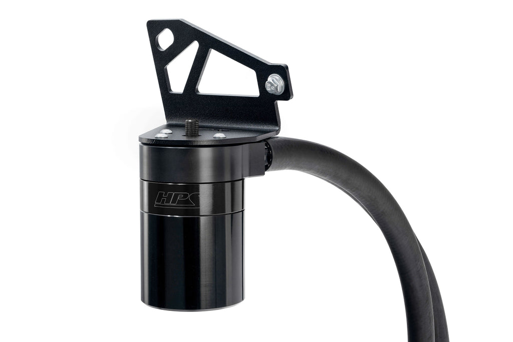 HPS Performance Billet Aluminum Oil Catch Can Kit, Black, 860-028WB