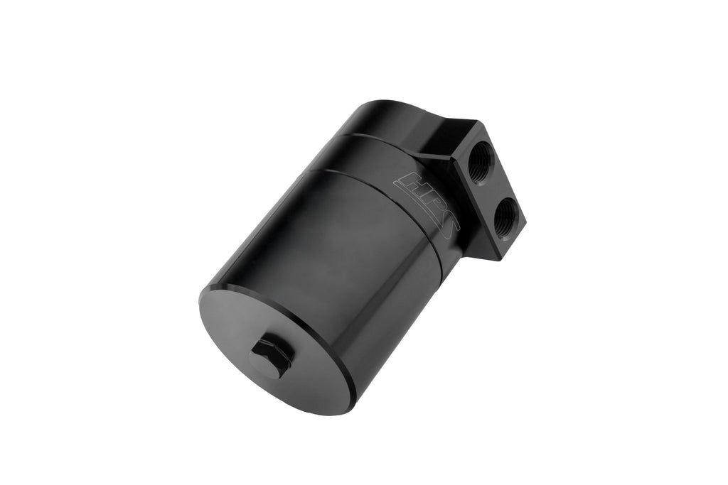 HPS Performance Billet Aluminum Oil Catch Can Kit, Black, 860-028WB