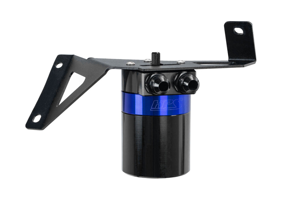 HPS Performance Billet Aluminum Oil Catch Can Kit, Blue, 860-029BL