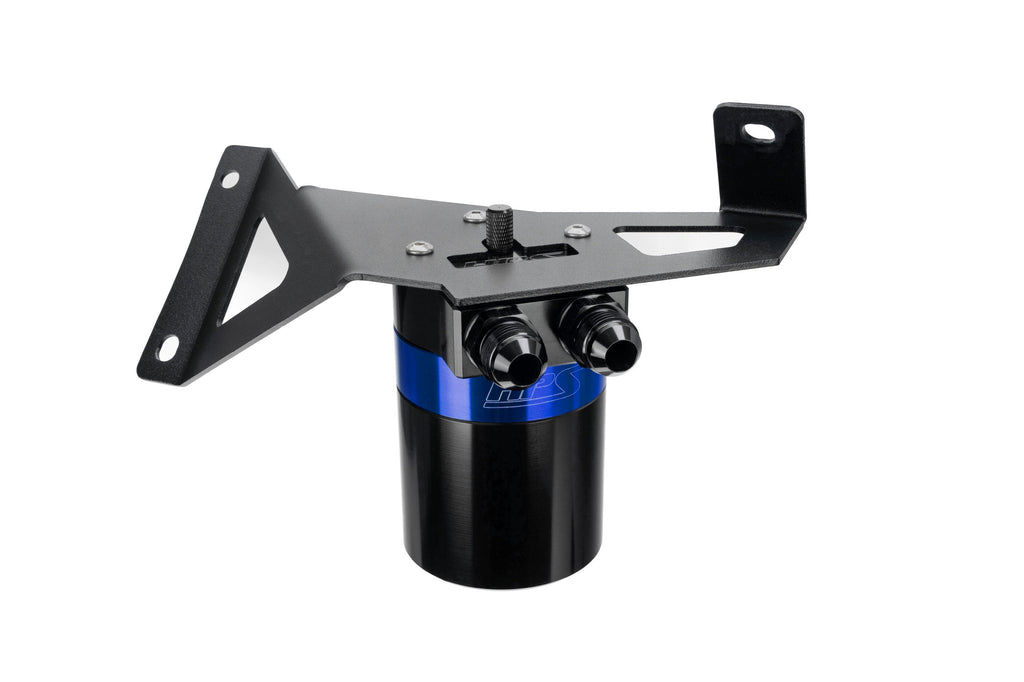 HPS Performance Billet Aluminum Oil Catch Can Kit, Blue, 860-029BL