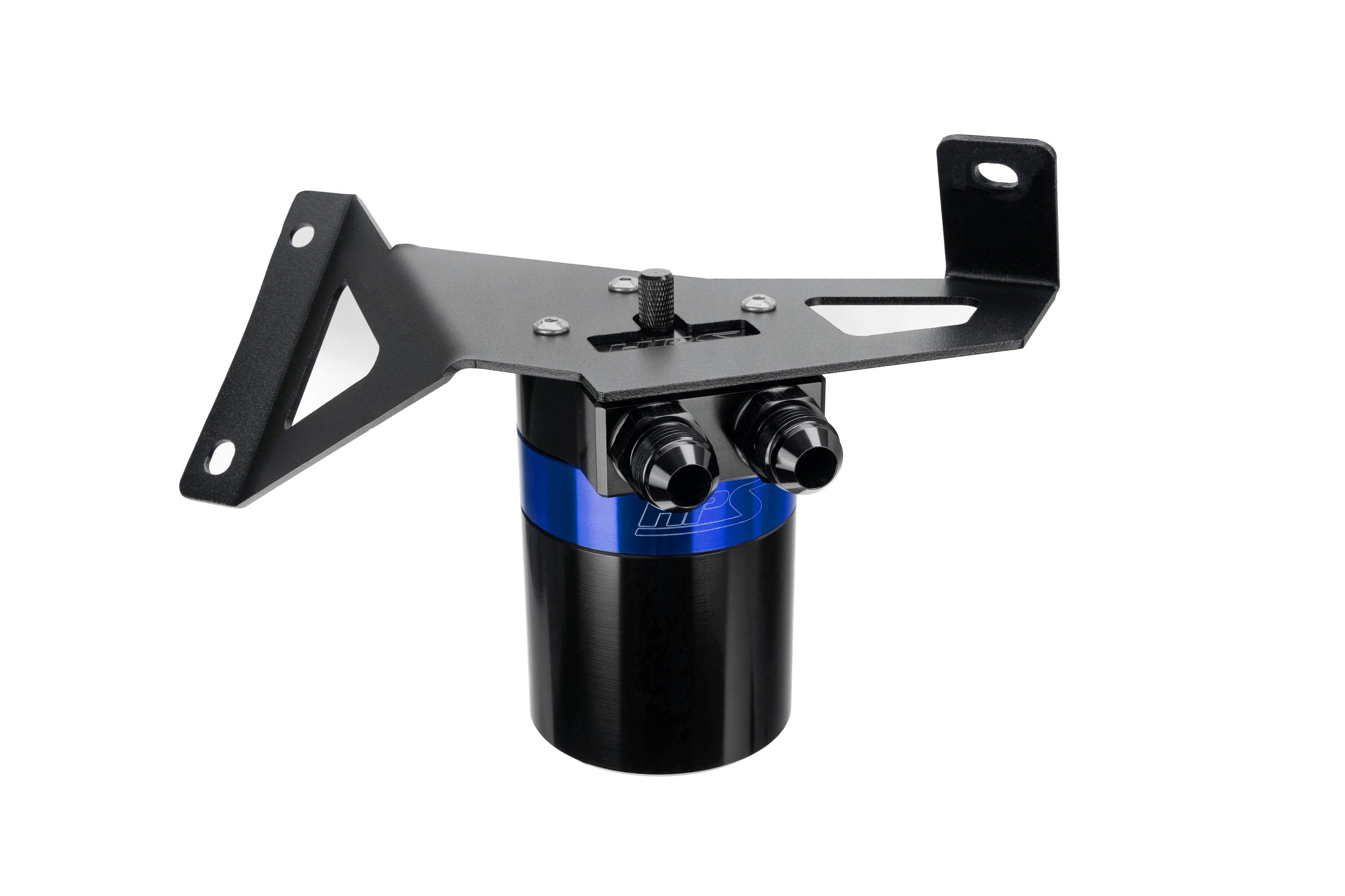 HPS Performance Billet Aluminum Oil Catch Can Kit, Blue, 860-029BL