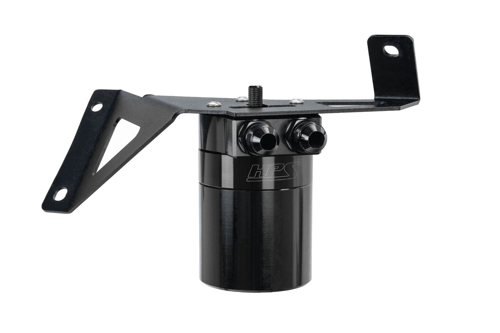 HPS Performance Billet Aluminum Oil Catch Can Kit, Black, 860-029WB