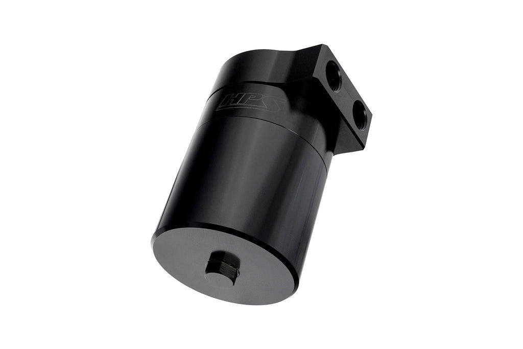 HPS Performance Billet Aluminum Oil Catch Can Kit, Black, 860-029WB
