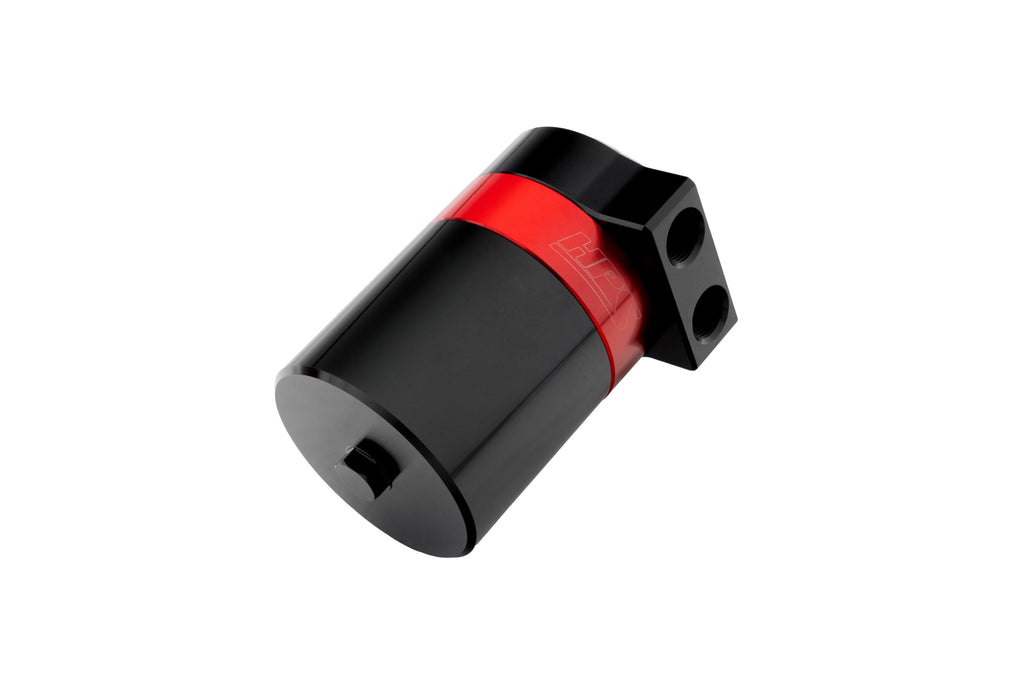 HPS Performance Billet Aluminum Oil Catch Can Kit, Red, 860-029