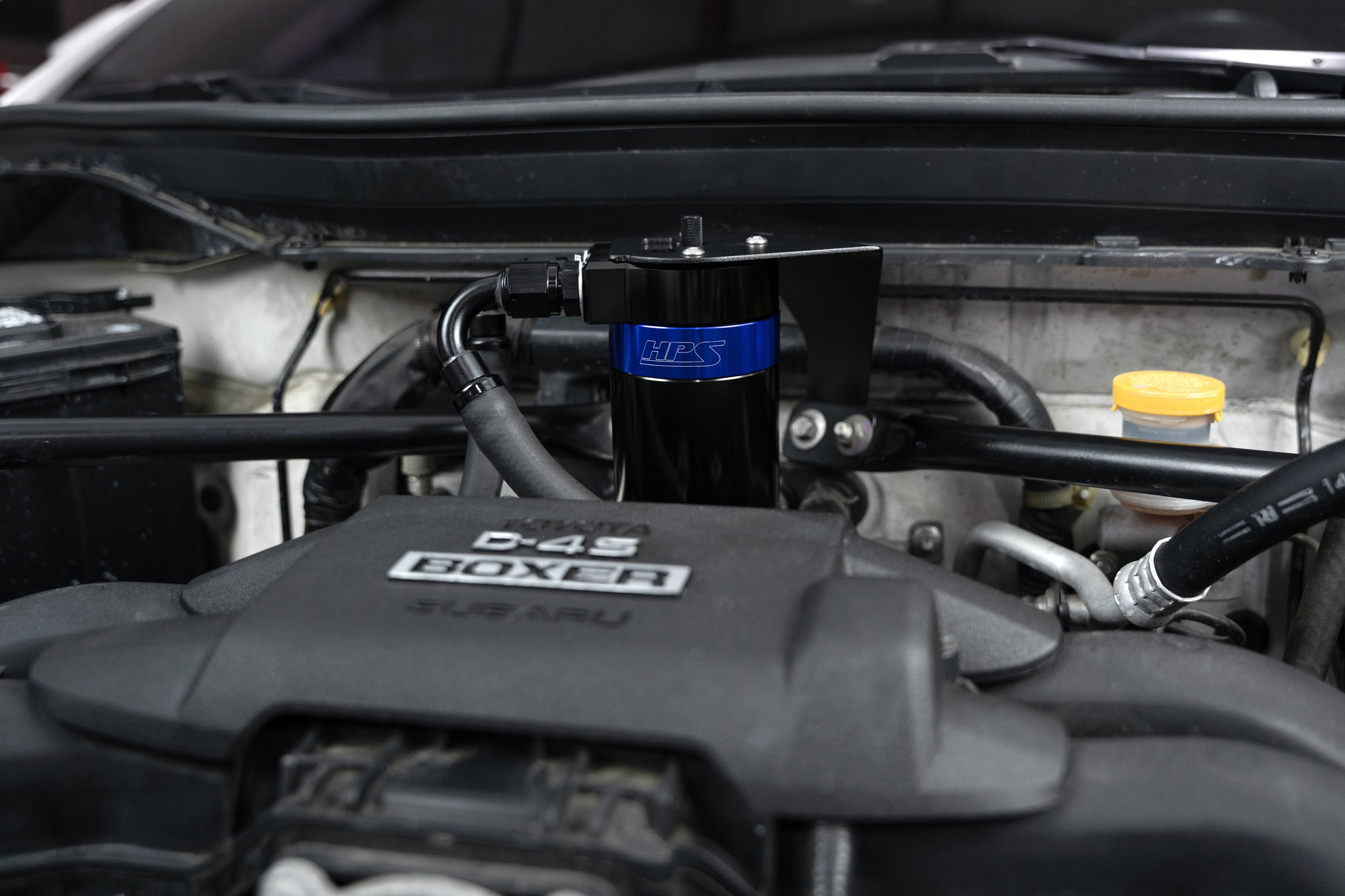 HPS Performance Billet Aluminum Oil Catch Can Kit, Blue, 860-030BL